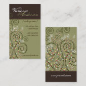  Boho Spirals Artistieke Patroonkaart Visitekaartje (Voorkant / Achterkant)