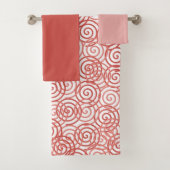 Boho Spirals Bath Towel Set Bad Handdoek (Insitu)