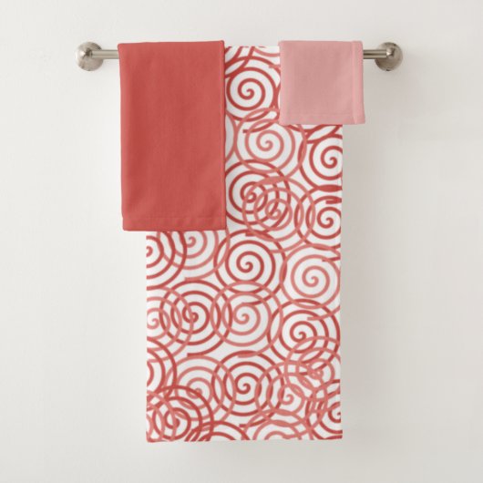 Boho Spirals Bath Towel Set Bad Handdoek (Insitu)
