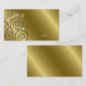 Boho Spirals Pattern Gold Party Place Card Plaatskaartje (Voorkant / Achterkant)
