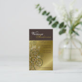  Boho Spirals Pattern Golden Profile Card Visitekaartje (Staand voorkant)