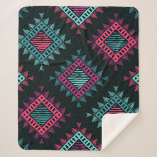 Boho Spirit: Tribal Etnische Naadloos Sherpa Deken