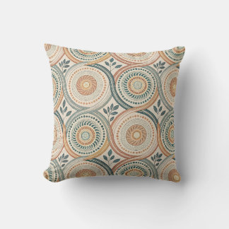 Boho Spirituele Cirkel Mandala & Botanische Blad K Kussen
