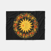 Boho Spirituele Zon Schattig Boheemse Hemelse Hipp Fleece Deken (Voorkant (Horizontaal))
