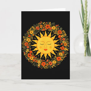 Boho Spirituele Zon Schattig Boheemse Hemelse Hipp Kaart