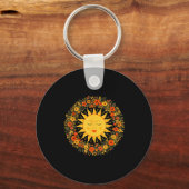 Boho Spirituele Zon Schattig Boheemse Hemelse Hipp Sleutelhanger (Voorkant)