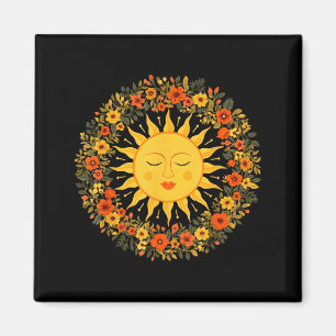 Boho Spirituele Zon Schattige Boheemse Hemelse Hip Magneet