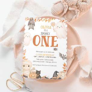 Boho Spooky One 1e verjaardag Schattige Geest Hall Kaart