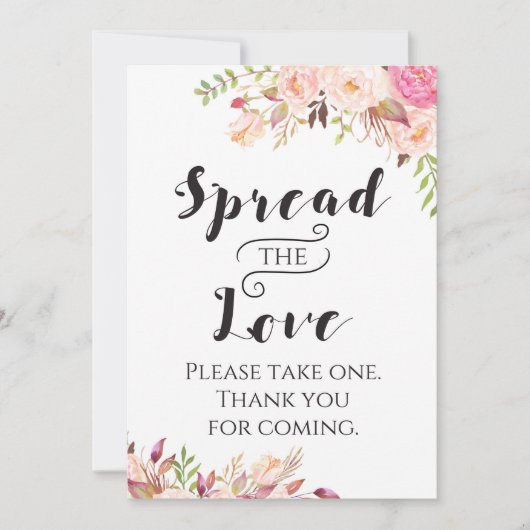 Boho Spread the Love Sign 5x7" Size Kaart (Voorkant)