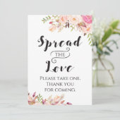 Boho Spread the Love Sign 5x7" Size Kaart (Staand voorkant)