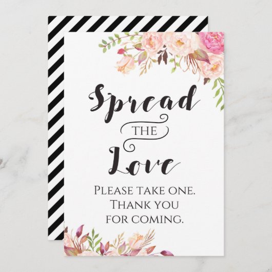 Boho Spread the Love Sign 5x7" Size Kaart (Voorkant / Achterkant)