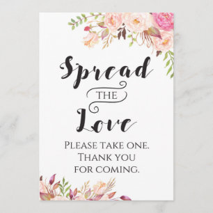 Boho Spread the Love Sign 5x7" Size Kaart