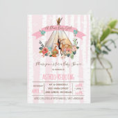 Boho Spring, Beste Baby Meisje Woodland Douche Uit Kaart (Staand voorkant)