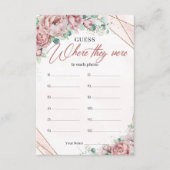 Boho Spring Blush floral gold where they waren car Informatiekaartje (Voorkant)