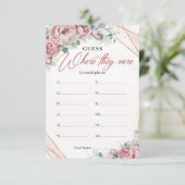 Boho Spring Blush floral gold where they waren car Informatiekaartje (Staand voorkant)