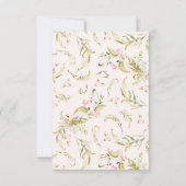 Boho Spring Botanical Big WildFlower Wedding RSVP Kaartje (Achterkant)