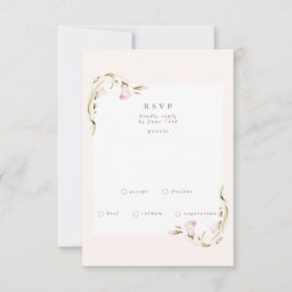 Boho Spring Botanical Corner WildFlower Wedding RS RSVP Kaartje
