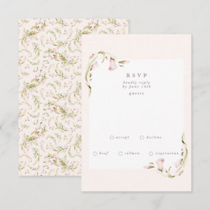 Boho Spring Botanical Corner WildFlower Wedding RS RSVP Kaartje