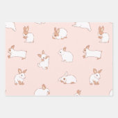Boho Spring Bunny Botanical Inpakpapier Vel (Voorkant 3)