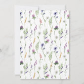 Boho Spring Floral A Little Wildflower Baby shower Kaart (Achterkant)