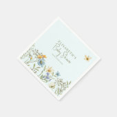 Boho spring floral gepersonaliseerd jongen baby sh servet (Hoek)
