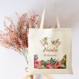 Boho Spring florals bruidsmeisje cadeau Tote Bag