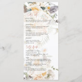 Boho Spring Florals | Menu Weddenschappen (Voorkant)