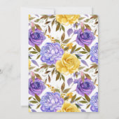 Boho Spring Flowers en Gold Bunnies Easter Brunch Kaart (Achterkant)