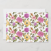 Boho Spring Flowers en Gold Bunnies Easter Brunch Kaart (Achterkant)