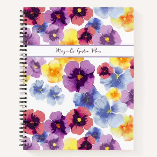 Boho Spring Garden Flower Gardener Spiral Notitieb Notitieboek (Voorkant)