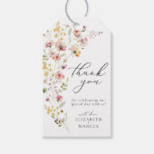 Boho Spring Kleurrijke Wildflower Wedding Favoriet Cadeaulabel (Voorkant)