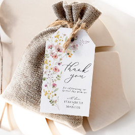 Boho Spring Kleurrijke Wildflower Wedding Favoriet Cadeaulabel