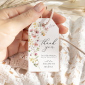 Boho Spring Kleurrijke Wildflower Wedding Favoriet Cadeaulabel