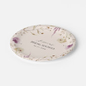 Boho Spring Lila Wildbloemen Vrijgezellenfeest Papieren Bordje (Gekanteld)