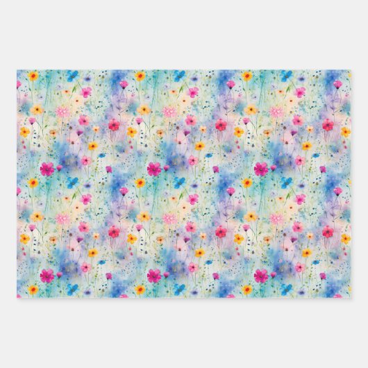 BOHO SPRING MEADOW FLORAL INPAKPAPIER VEL (Voorkant 3)