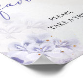 Boho Spring paarse stoffige blauwe roze bloemen be Poster (Hoek)