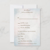 Boho Spring Waterverf Floral Koe Skull Wedding RSVP Kaartje (Achterkant)