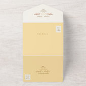 Boho Spring Wedding All In One Uitnodiging (Buitenkant)