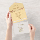 Boho Spring Wedding All In One Uitnodiging (Afscheurbaar)