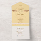 Boho Spring Wedding All In One Uitnodiging (Binnen)