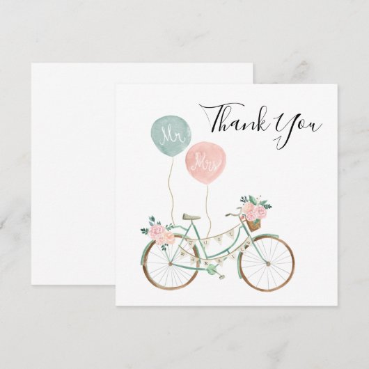 Boho Spring Wedding Dank je kaarten (Voorkant / Achterkant)