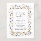 Boho Spring Wildflower | Botanisch huwelijksprogra (Voorkant)