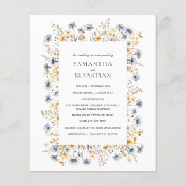 Boho Spring Wildflower | Botanisch huwelijksprogra