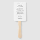 Boho Spring Wildflower | Botanisch huwelijksprogra Handwaaier (Achterkant)