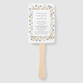 Boho Spring Wildflower | Botanisch huwelijksprogra Handwaaier (Voorkant)