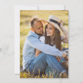 Boho Spring Wildflower | Botanische bruiloft FOTO Kaart (Achterkant)