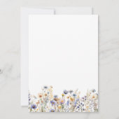 Boho Spring Wildflower | Botanische bruiloft Kaart (Achterkant)