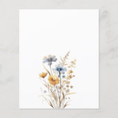 Boho Spring Wildflower BRUILOFT DINER MENU (Achterkant)