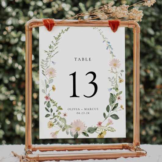 Boho Spring Wildflower Garden Trouwtafel nummer