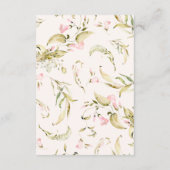 Boho Spring WildFlower Trouwgegevens Info Informatiekaartje (Achterkant)